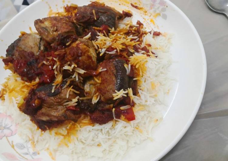 برياني سمك التونا بالطماطم