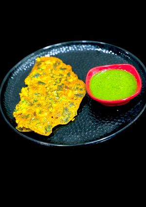A picture of Methi With Spring Onion Cheela.
