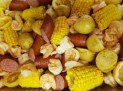 A picture of shrimp boil