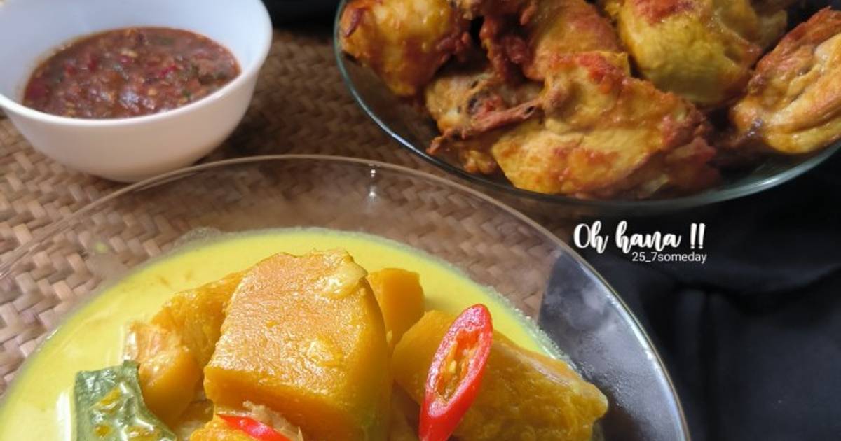 Resipi Menu Rahmah (masak Lemak Labu,ayam Goreng,sambal Belacan) Oleh ...