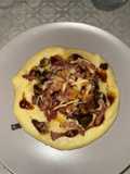 Puré de patatas con bacon y champis