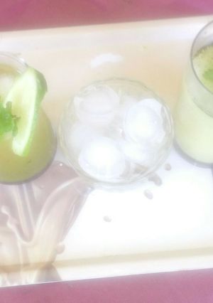 A picture of Sattu and Pudina Jaljeera drink.