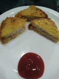 Schezwan jalapeno cheese bread pakora
