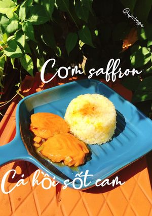 Hình của món Cá hồi sốt cam.