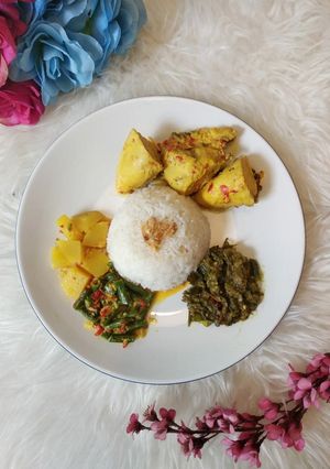 Foto resep Kalio ayam sayur kacang panjang sambal ijo