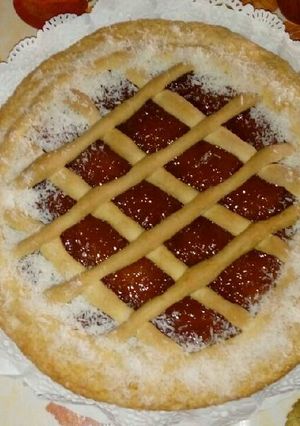 Una foto de Pasta frola casera de membrillo