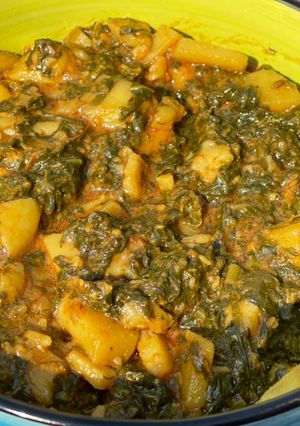 A picture of Aloo palak methi ki sabzi🥔🥬🍲.