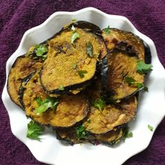 A picture of Masala brinjal.