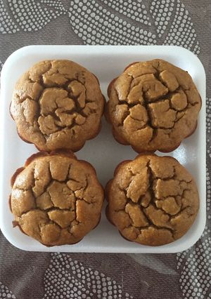 Una foto de Muffins banana split