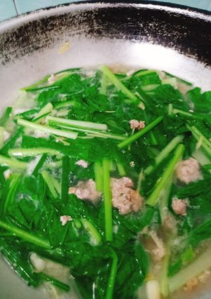 Hình của món Canh cải ngọt nấu thịt.
