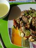 Ensalada con pescado "Bonito" ahumado al limón