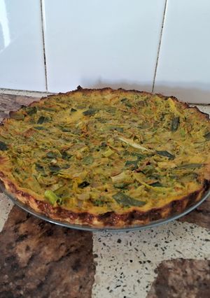 Una foto de Tortilla de brócoli y puerro al horno