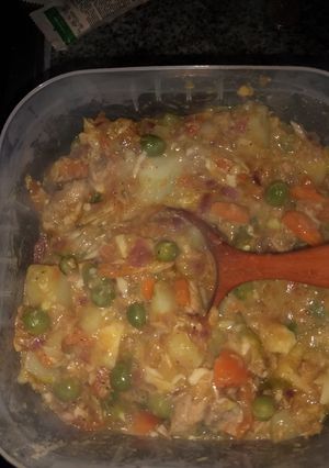 Una foto de Torta de verduras con atún saludable
