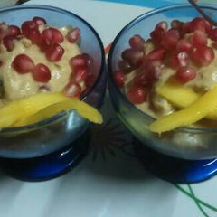 A picture of Mango pomegranate ice cream#summers.