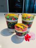 Coconut Jelly with Ruby Water Chestnuts (Woon Kati Tub Tim Grob)