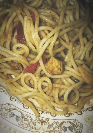 صورة لوصفة معكرونة كانتون 🍝