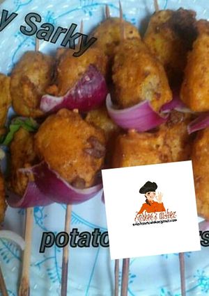 A picture of Potato skewers.