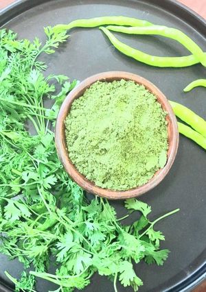 ગ્રીન ચટણી પ્રીમિક્સ (Green Chutney Premix Recipe In Gujarati) રેસીપી મુખ્ય ફોટો