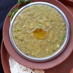 A picture of Bajre ki khichdi (pearl millet khichdi).