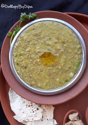 A picture of Bajre ki khichdi (pearl millet khichdi).