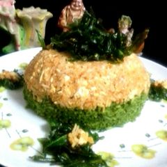 A picture of Spinach Paneer Fried Rice.