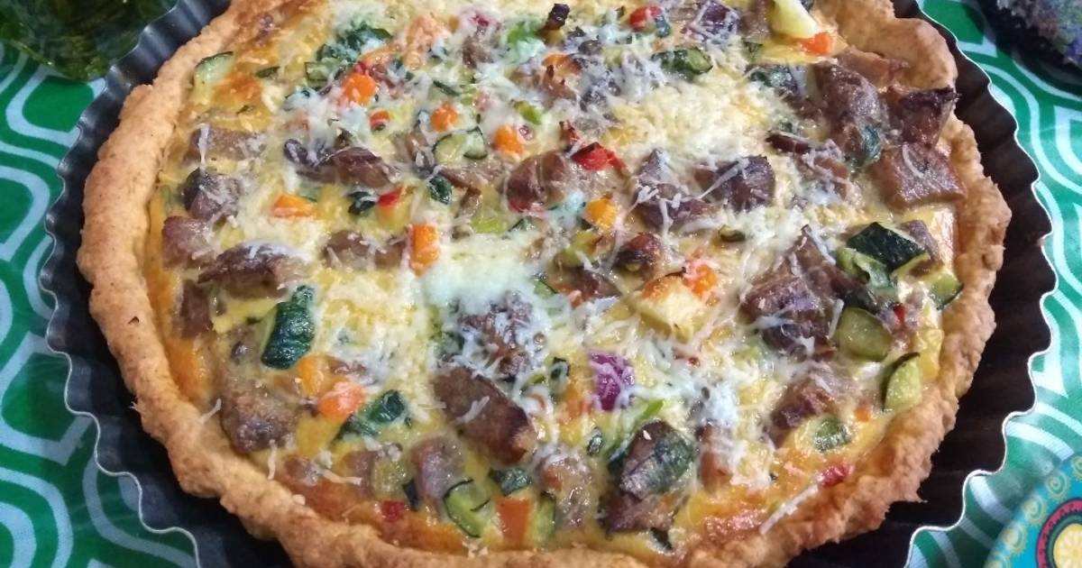 Tarta de vegetales y carne asada Receta de Agus_tina Cookpad