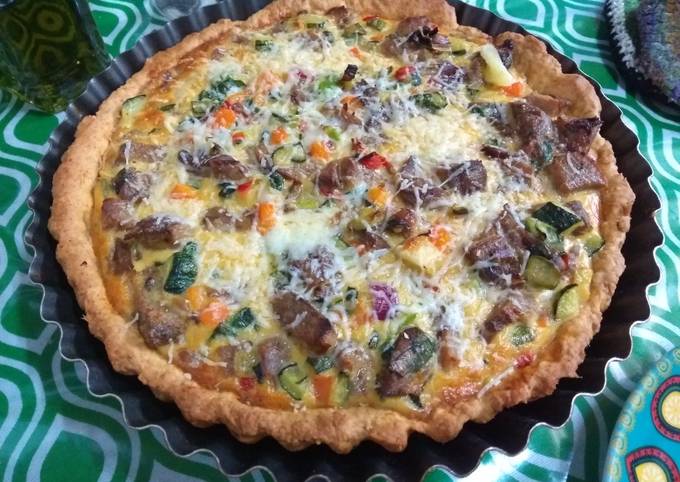 Tarta de vegetales y carne asada Receta de Agus_tina- Cookpad