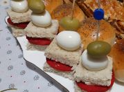 A picture of cheesy egg sandwich