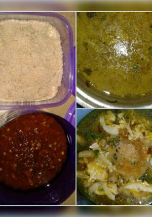 Foto resep Kuah soto lamongan+koya+sambel