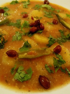 A picture of #RamadhanContest Matoke Stew with groundnut Powder.