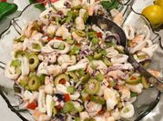 A picture of octopus salad