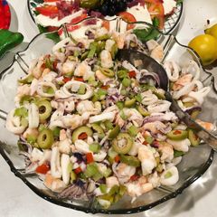 A picture of Grandma Terry's Seafood Salad.
