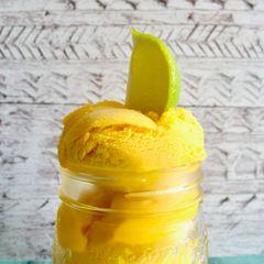 Mango and Lime Sorbet A picture of Mango and Lime Sorbet.