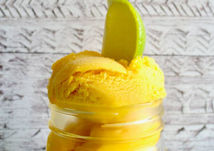 Mango and Lime Sorbet