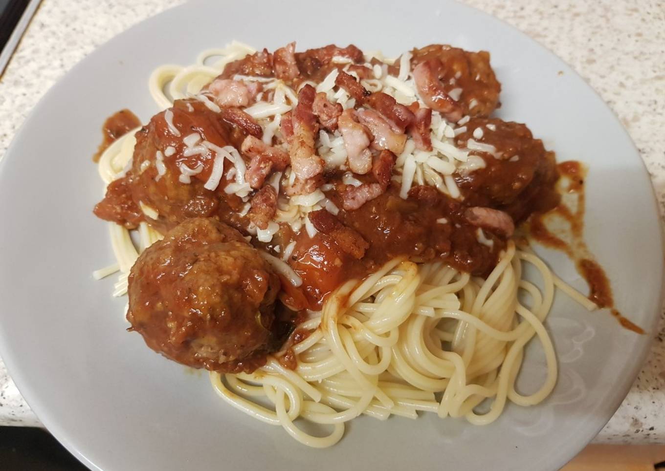 My Style Italian Spaghetti Meatballs in Bolognaise Sauce