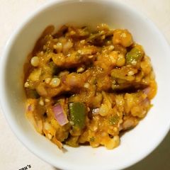 A picture of Eggplant And Pointed Gourd Salsa.