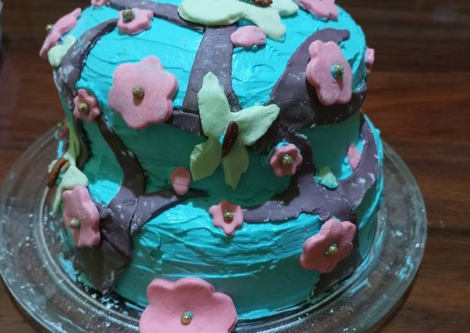 Pastel Flores De Cerezo Receta De Metzi Itzel Noyola Juarez Cookpad