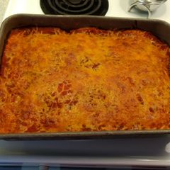 A picture of Enchilada casserole.
