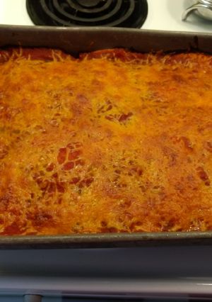 A picture of Enchilada casserole.