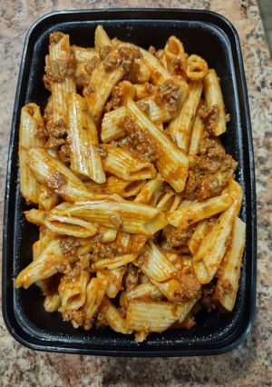 A picture of Pressure Cooker Penne With Meat Sauce.