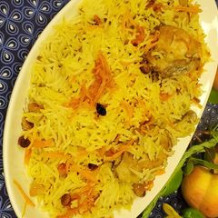 Kabuli pulao A picture of Kabuli pulao.