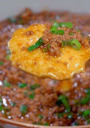 Hình của món Trứng Hấp Thịt Băm.