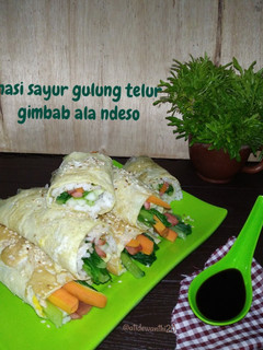 Foto resep *nasi sayur gulung telur" gimbab ala ndeso