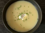 A picture of leek chicken potato