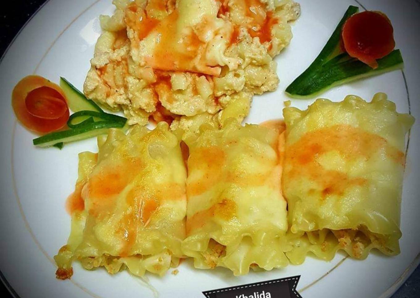 Creamy cheesy pasta and lasagna rolls