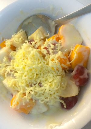 Foto resep Salad buah mayo keju
