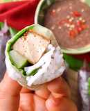 Cuốn Bún Đậu Hủ Chấm Mắm Tôm