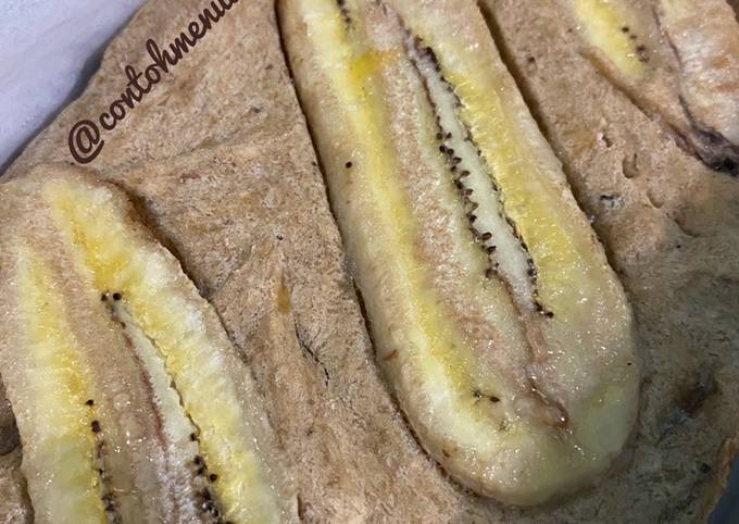 Bolu pisang mocaf gluten free gula semut resep kilat praktis sehat tanpa ragi