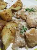 Brótola a la Meunière con crema de limón y papas saborizadas