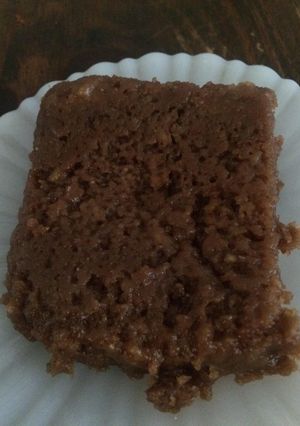 Una foto de Brownie en microondas